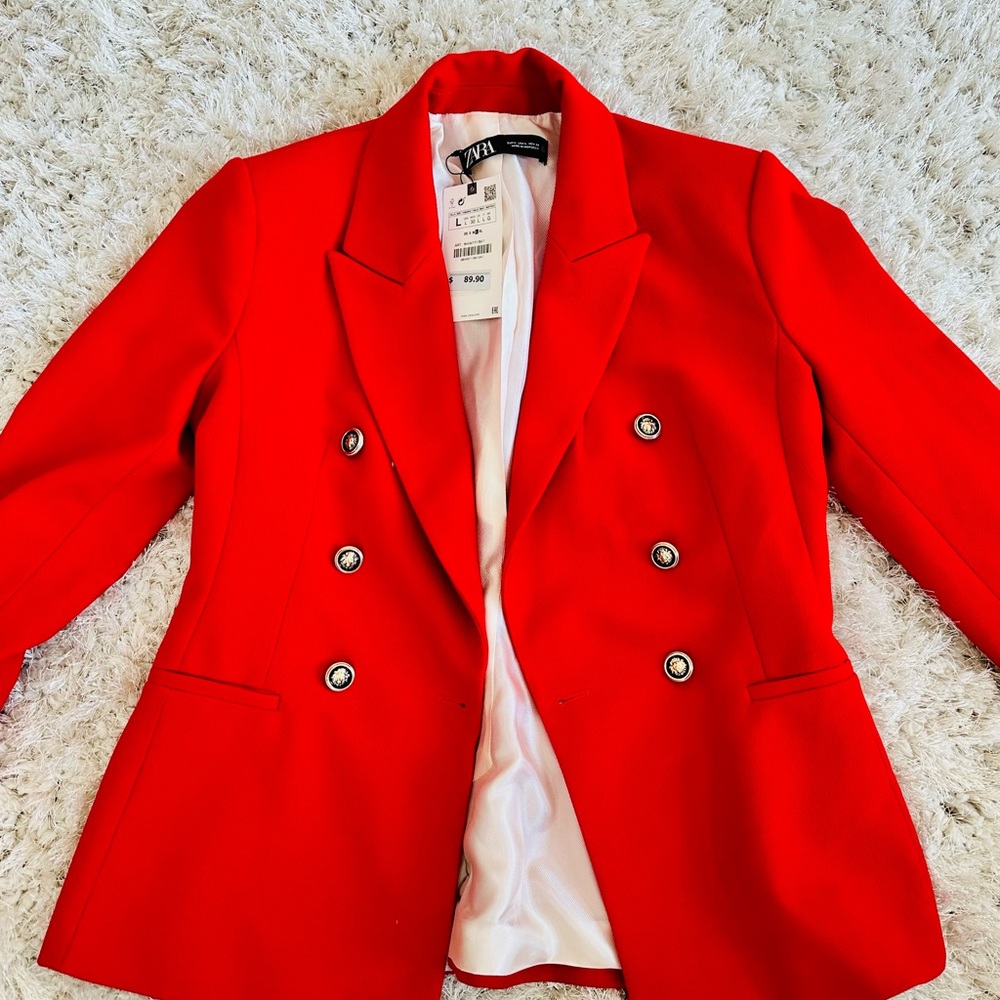 Red Zara Blazer